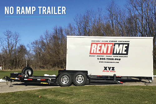 Deliver Your Portable Storage with a No Ramp Trailer