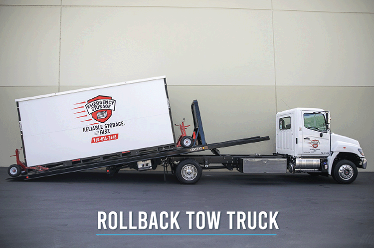 Deliver Your Portable Storage with a Rollback Truck