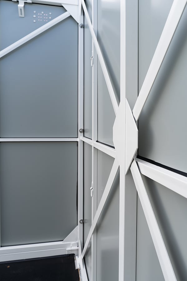 Interior of a Boxwell portable storage container.