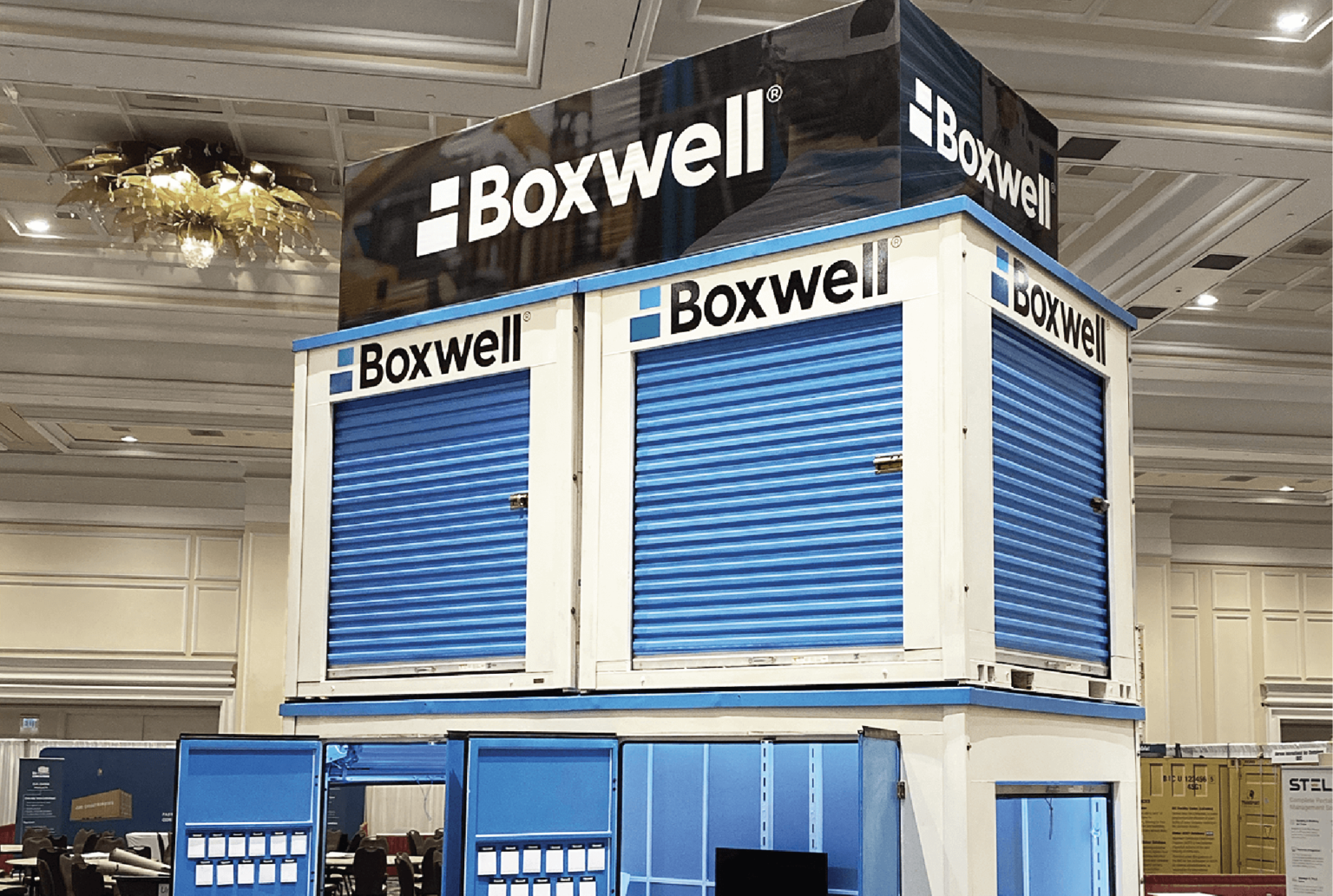 Boxwell, portable storage trade shows, Boxwell booth, relocatable storage, customer connections, NPSA, National Portable Storage Association Conference and Trade Show 2023, Pete Warhurst, PODS, Red Rover is Boxwell Customers, innovations in storage
